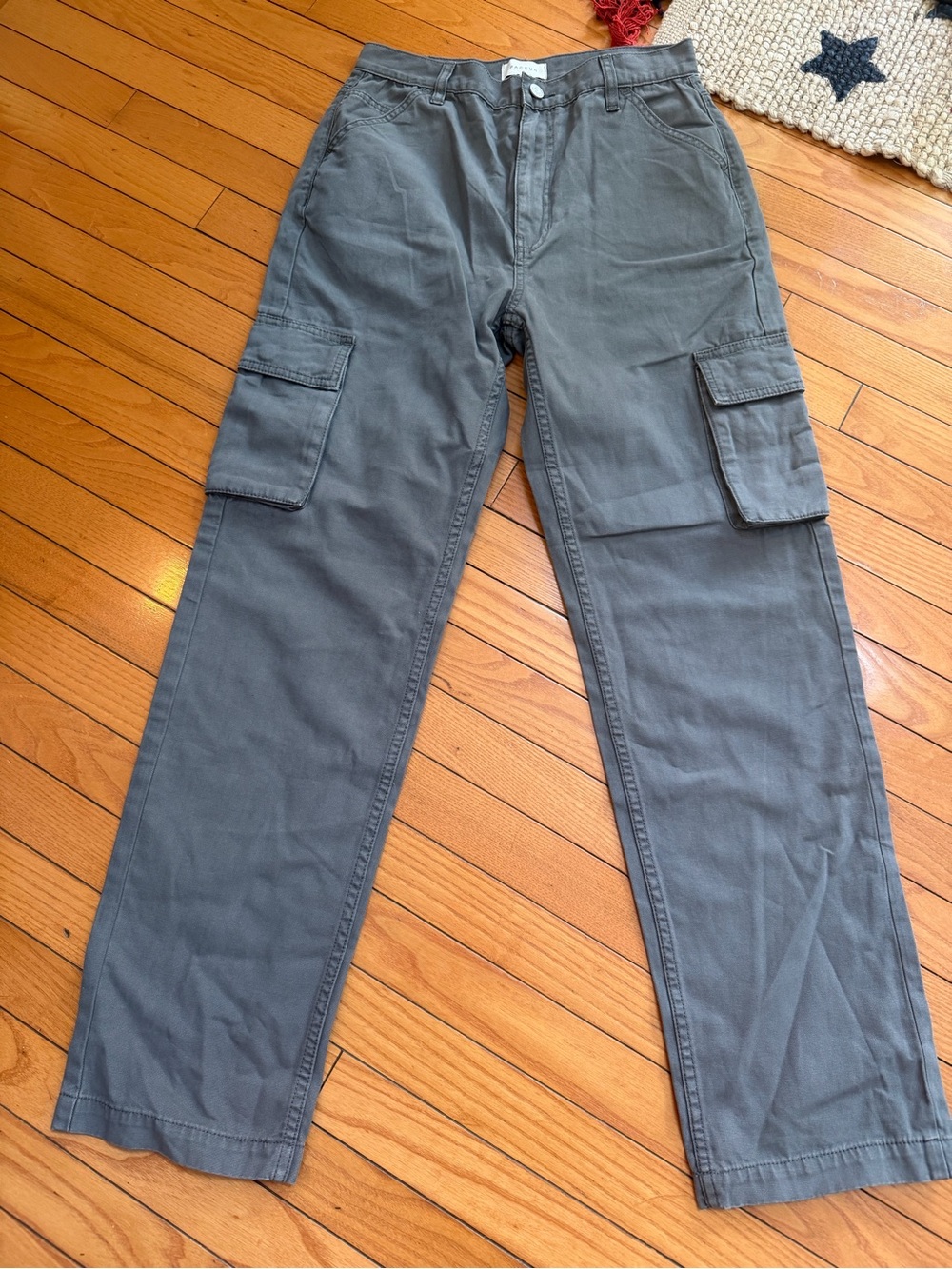 PacSun  Gray Cargo Pants new no tag size 27 dad jeans